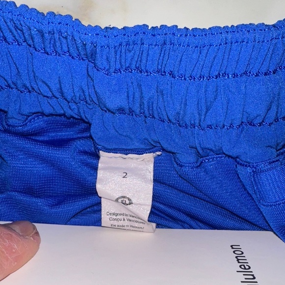 lululemon athletica Cerulean Blue Hotty Hot Low-Rise Lined Shorts - Picture 9 of 9